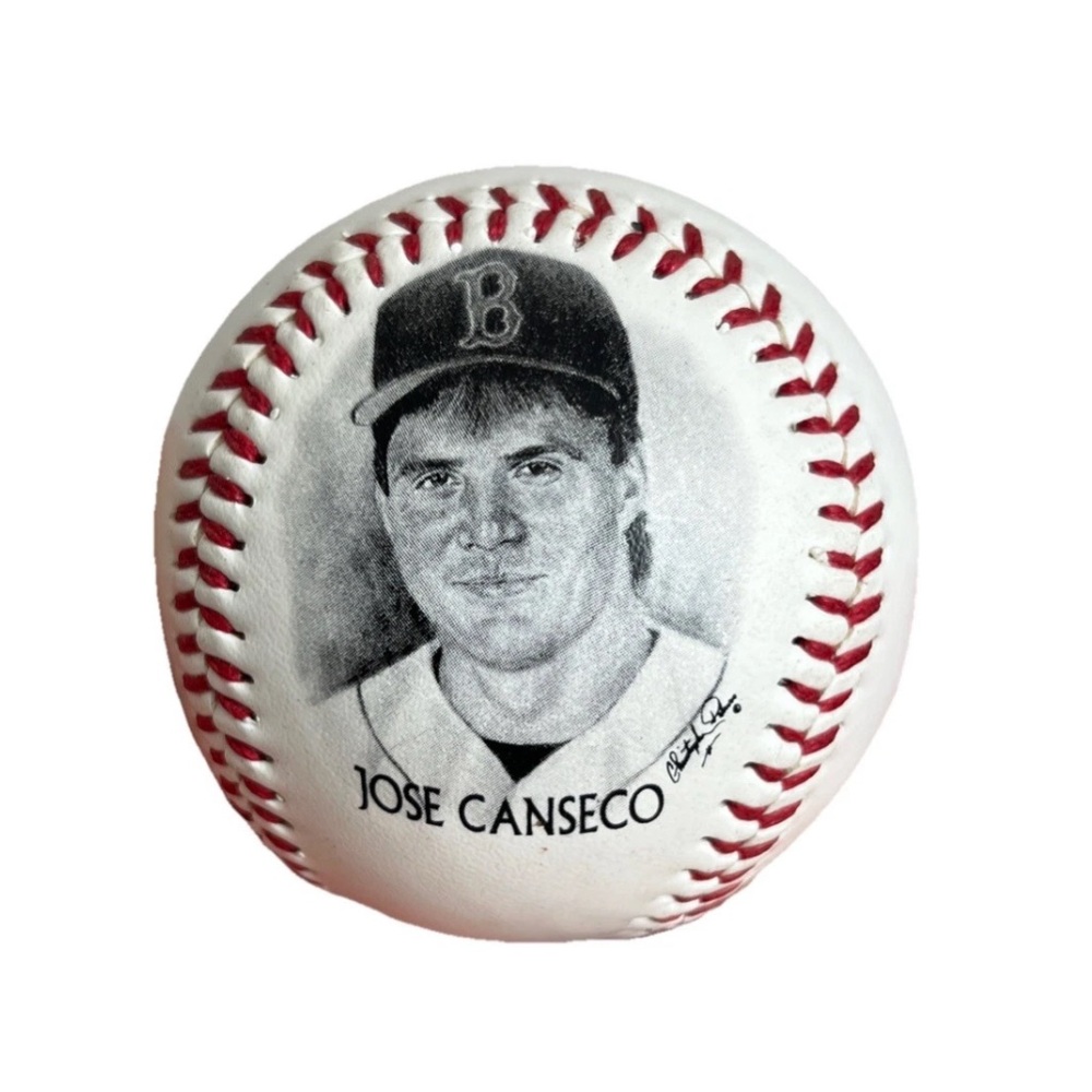 Jose Canseco Boston‎ Red Sox 1996 Burger King Fotoball Promo Baseball Vintage